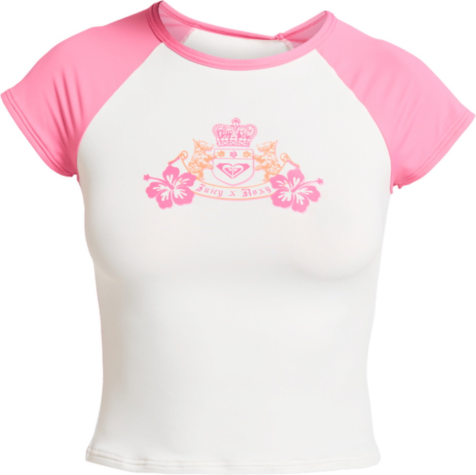 2026 Roxy Womens Roxy Juicy Short Sleeve Lycra Rash Vest ERJWR03937 - Azalea Pink